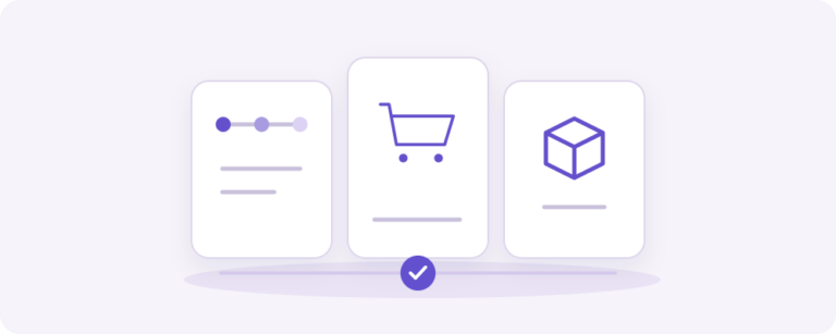 Illustration of Checkout, Share Cart and Kit Configurator in Commerce Bundle by Yindle.